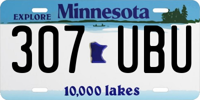 MN license plate 307UBU