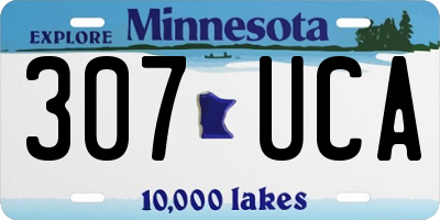 MN license plate 307UCA