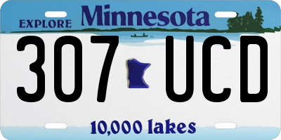 MN license plate 307UCD
