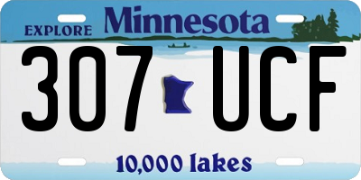 MN license plate 307UCF