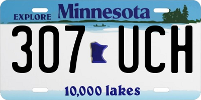MN license plate 307UCH