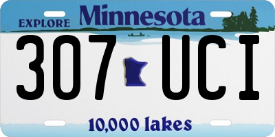 MN license plate 307UCI