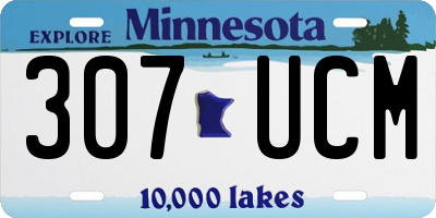 MN license plate 307UCM