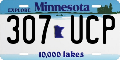 MN license plate 307UCP