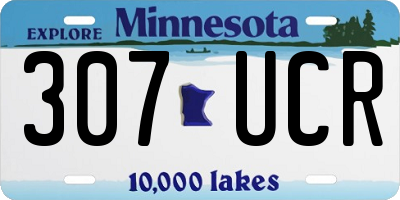 MN license plate 307UCR