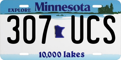 MN license plate 307UCS