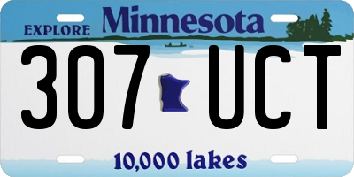 MN license plate 307UCT