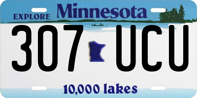 MN license plate 307UCU