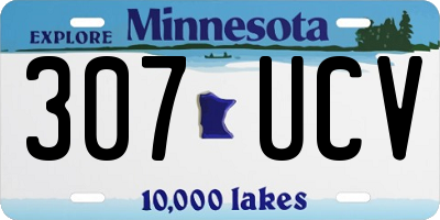 MN license plate 307UCV