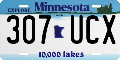 MN license plate 307UCX