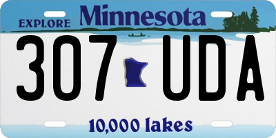 MN license plate 307UDA