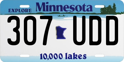 MN license plate 307UDD