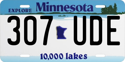 MN license plate 307UDE