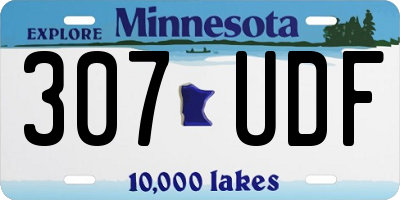 MN license plate 307UDF