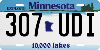 MN license plate 307UDI