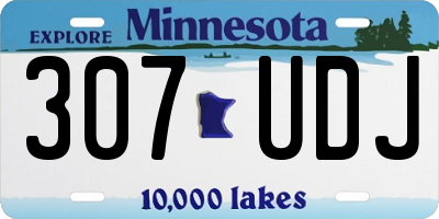 MN license plate 307UDJ