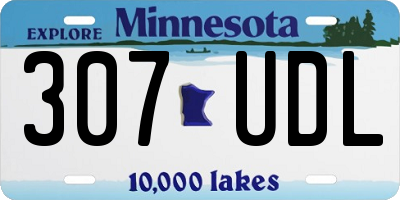 MN license plate 307UDL