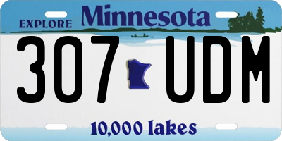 MN license plate 307UDM