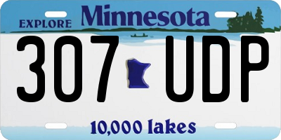 MN license plate 307UDP
