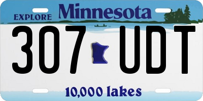 MN license plate 307UDT