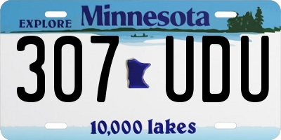 MN license plate 307UDU