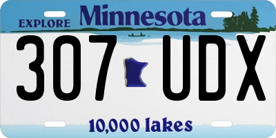 MN license plate 307UDX