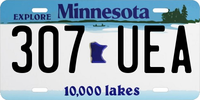 MN license plate 307UEA