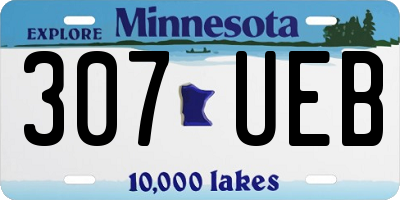 MN license plate 307UEB