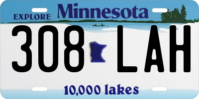 MN license plate 308LAH