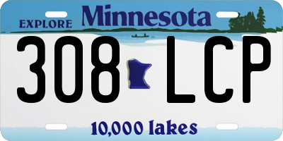 MN license plate 308LCP
