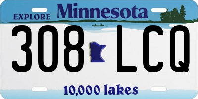 MN license plate 308LCQ