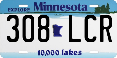 MN license plate 308LCR