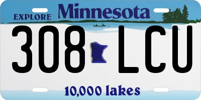 MN license plate 308LCU