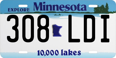 MN license plate 308LDI