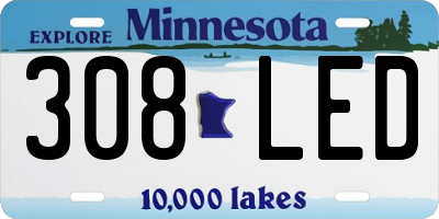 MN license plate 308LED