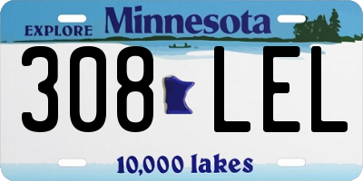MN license plate 308LEL