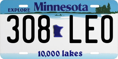 MN license plate 308LEO