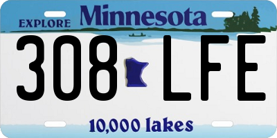 MN license plate 308LFE