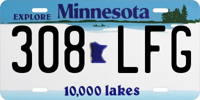 MN license plate 308LFG