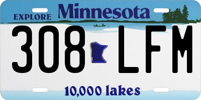 MN license plate 308LFM