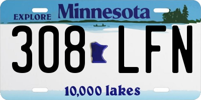 MN license plate 308LFN