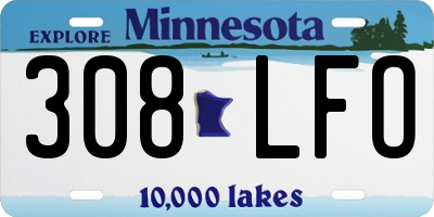 MN license plate 308LFO