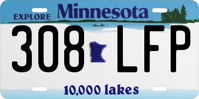 MN license plate 308LFP