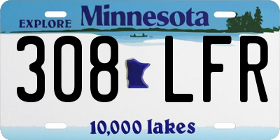 MN license plate 308LFR