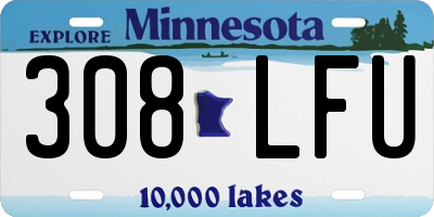 MN license plate 308LFU