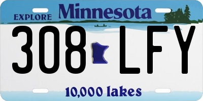 MN license plate 308LFY