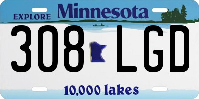 MN license plate 308LGD