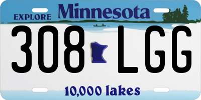 MN license plate 308LGG