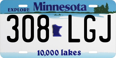 MN license plate 308LGJ