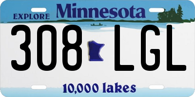 MN license plate 308LGL
